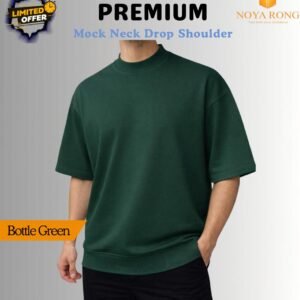 Mock Neck Drop Shoulder