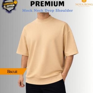 Mock Neck Drop Shoulder