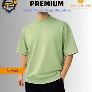 Mock Neck Drop Shoulder