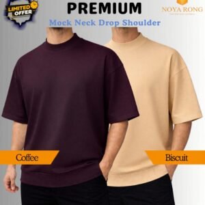 Mock Neck Drop Shoulder