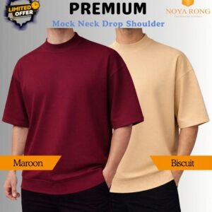 Mock Neck Drop Shoulder