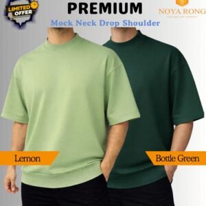 Mock Neck Drop Shoulder