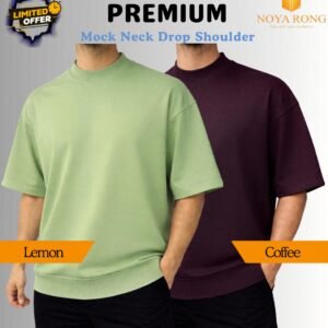 Mock Neck Drop Shoulder