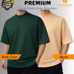Mock Neck Drop Shoulder