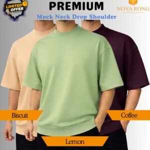 Mock Neck Drop Shoulder