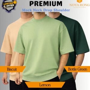 Mock Neck Drop Shoulder