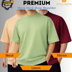 Mock Neck Drop Shoulder