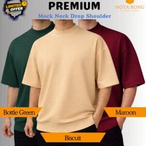Mock Neck Drop Shoulder