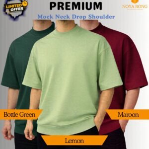 Mock Neck Drop Shoulder