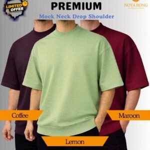 Mock Neck Drop Shoulder