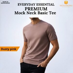 Mock Neck Basic T-Shirt