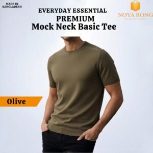 Mock Neck Basic t-Shirt