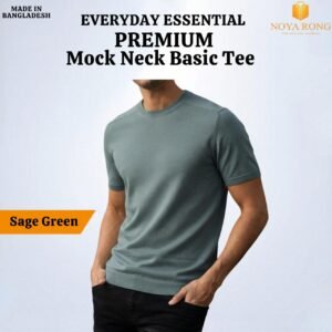 Mock Neck Basic t-Shirt