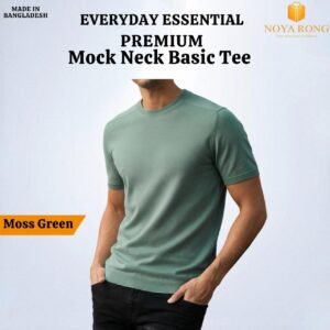Mock Neck Basic T-Shirt
