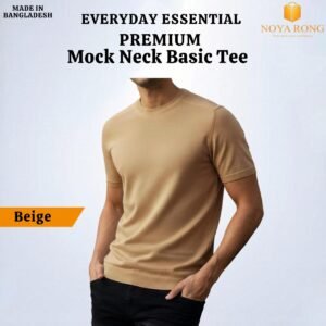 Mock Neck Basic T-Shirt
