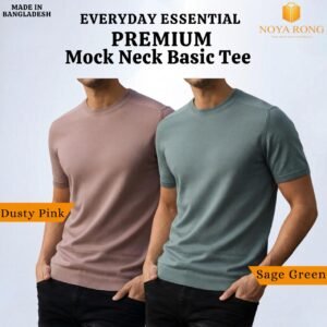 Mock Neck Basic T-Shirt