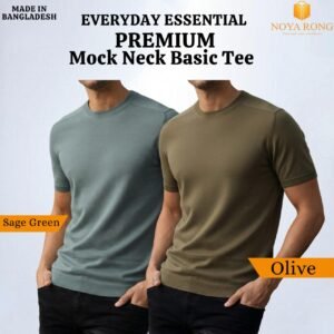 Mock Neck Basic T-Shirt