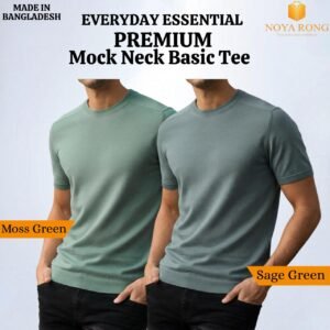 Mock Neck Basic T-Shirt