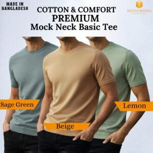 Mock Neck Basic T-Shirt