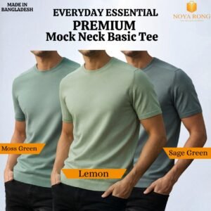 Mock Neck Basic T-Shirt