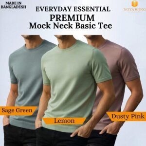 Mock Neck Basic T-Shirt