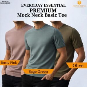 Mock Neck Basic T-Shirt