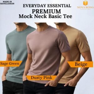 Mock Neck Basic T-Shirt