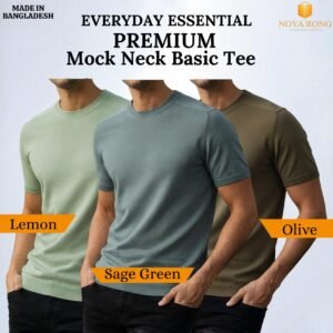 Mock Neck Basic T-Shirt