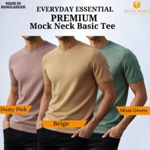 Mock Neck Basic T-Shirt