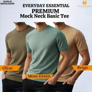 Mock Neck Basic T-Shirt